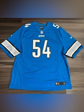 Nike Deandre Levy #54 Detroit Lions NFL On Field Game Home Jersey Men’s 2XL